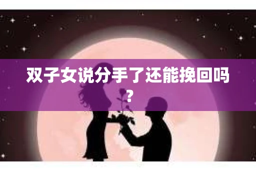 双子女说分手了还能挽回吗？