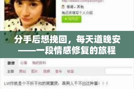 分手后想挽回，每天道晚安——一段情感修复的旅程