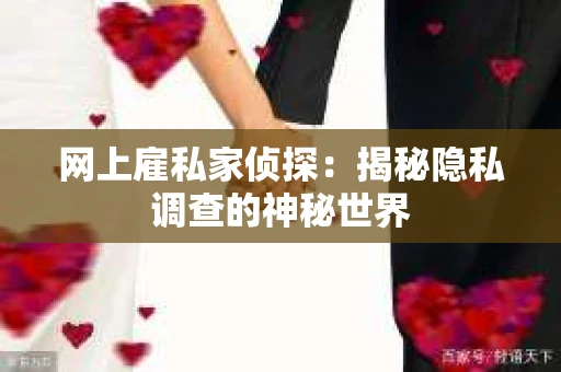 网上雇私家侦探：揭秘隐私调查的神秘世界