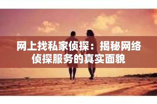 网上找私家侦探：揭秘网络侦探服务的真实面貌