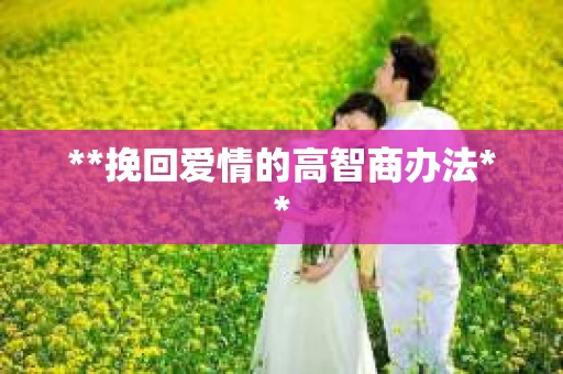 **挽回爱情的高智商办法**
