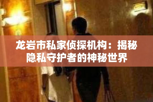 龙岩市私家侦探机构：揭秘隐私守护者的神秘世界