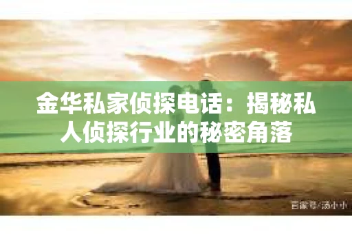 金华私家侦探电话：揭秘私人侦探行业的秘密角落