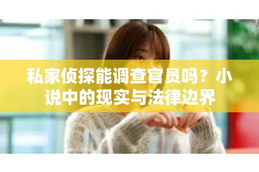 私家侦探能调查官员吗？小说中的现实与法律边界