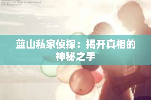 蓝山私家侦探：揭开真相的神秘之手